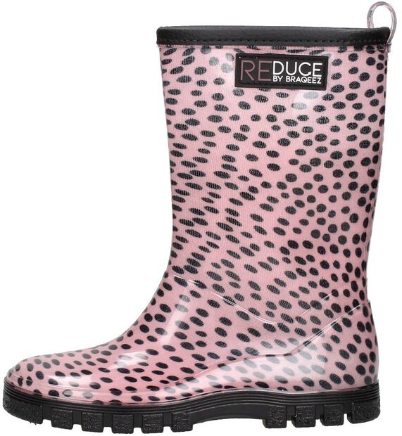 Rainboot Dots Old Pink Black - large