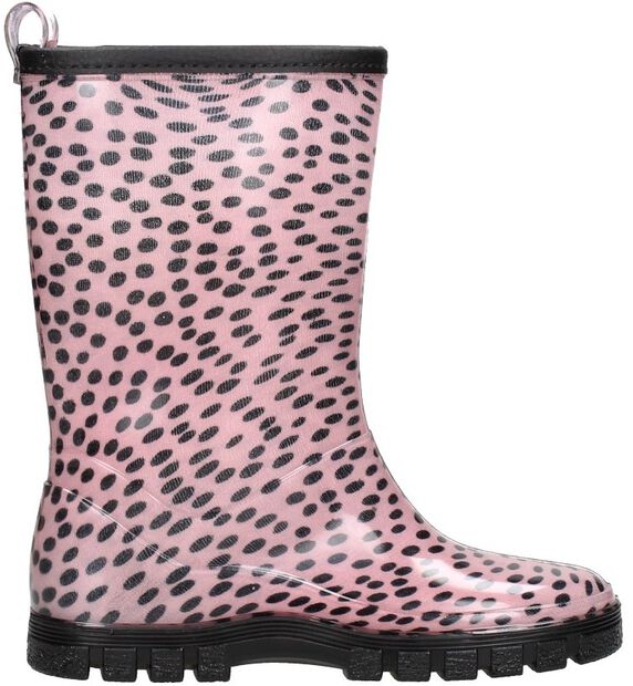 Rainboot Dots Old Pink Black - large